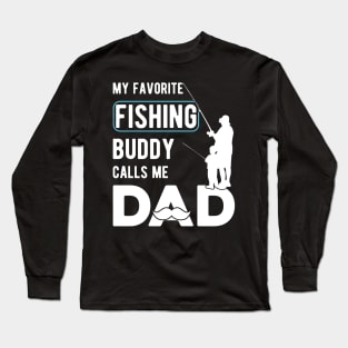 Father's Day funny Dad jokes Fishing quote Long Sleeve T-Shirt